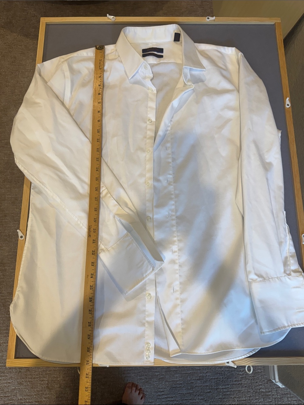 Classic White Men's Dress Shirt - Modern Fit French Cuff